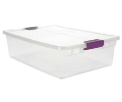 32-Quart Clear Latch Storage Tote