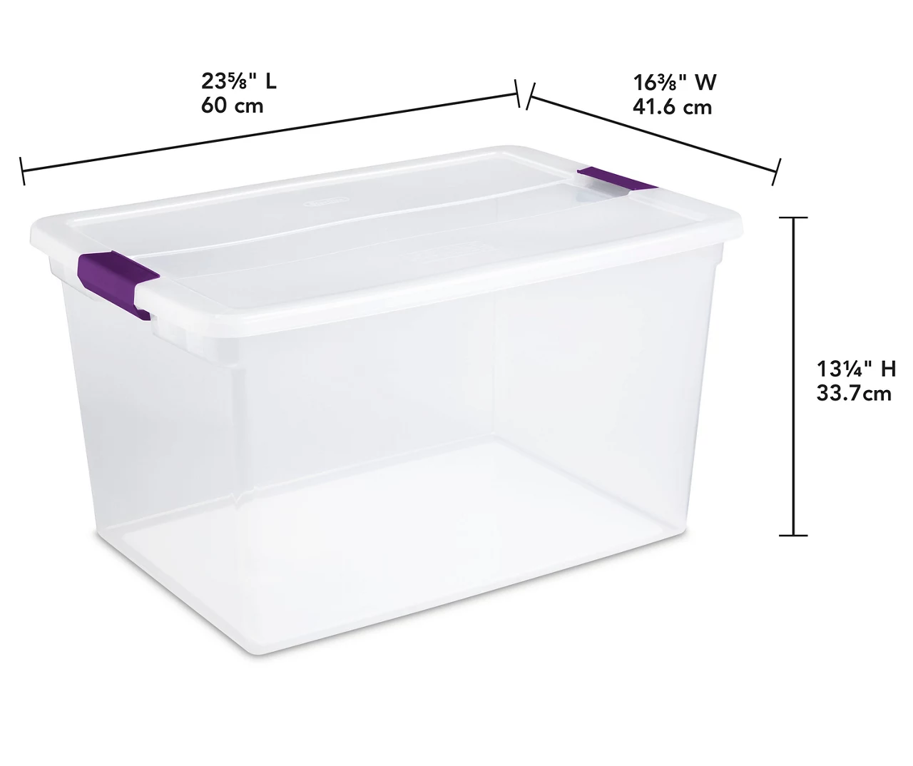 66-Quart Clear Latch Storage Tote - Image 3
