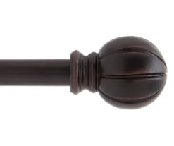 Rita Weathered Brown Curtain Rod, (48" - 84")