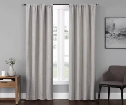 Anya Linen Blackout Rod Pocket Curtain Panel Pair, (84")
