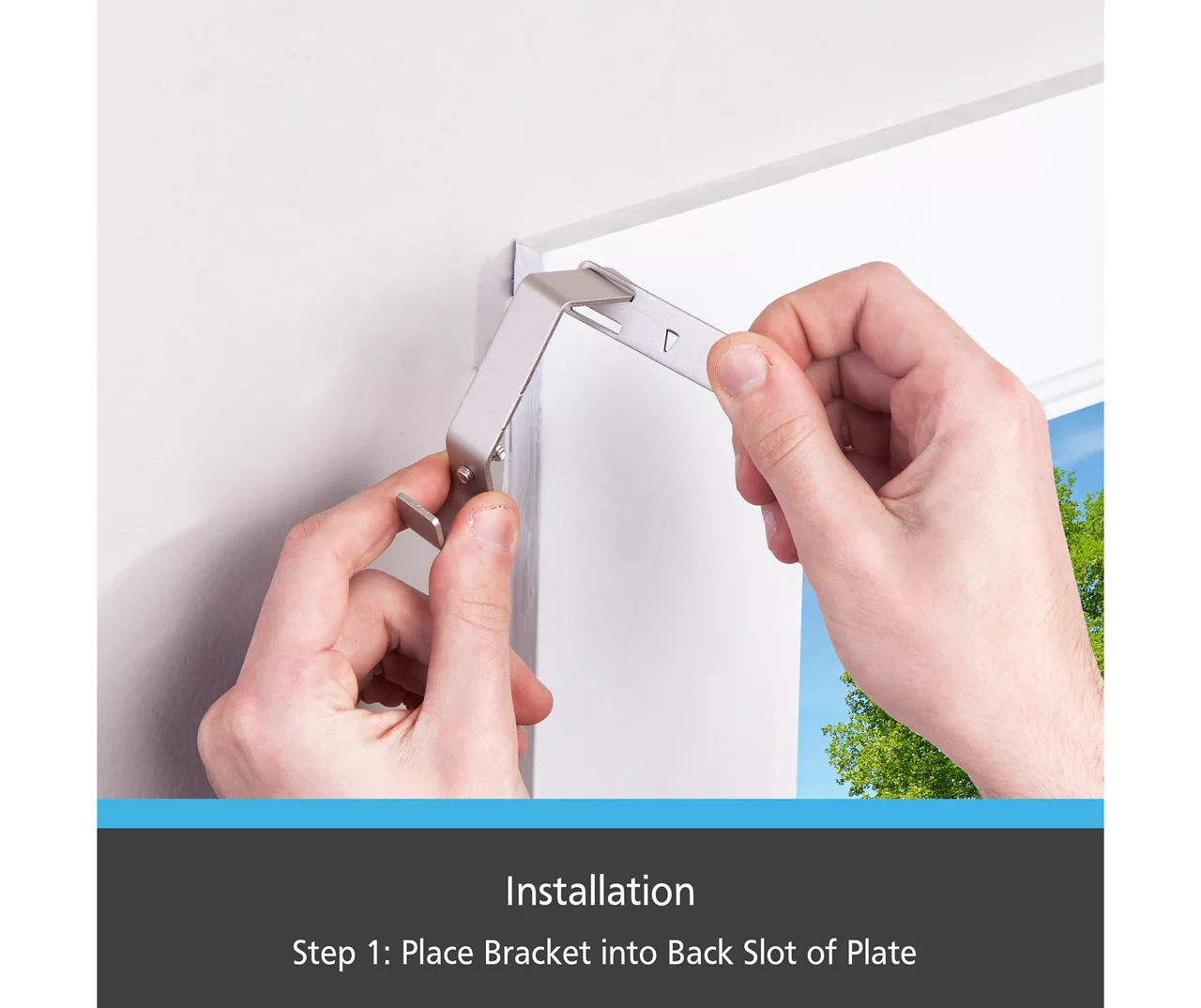 Brushed Nickel Fast Fit No Measure Curtain Rod Brackets, 2-Pack - Image 4