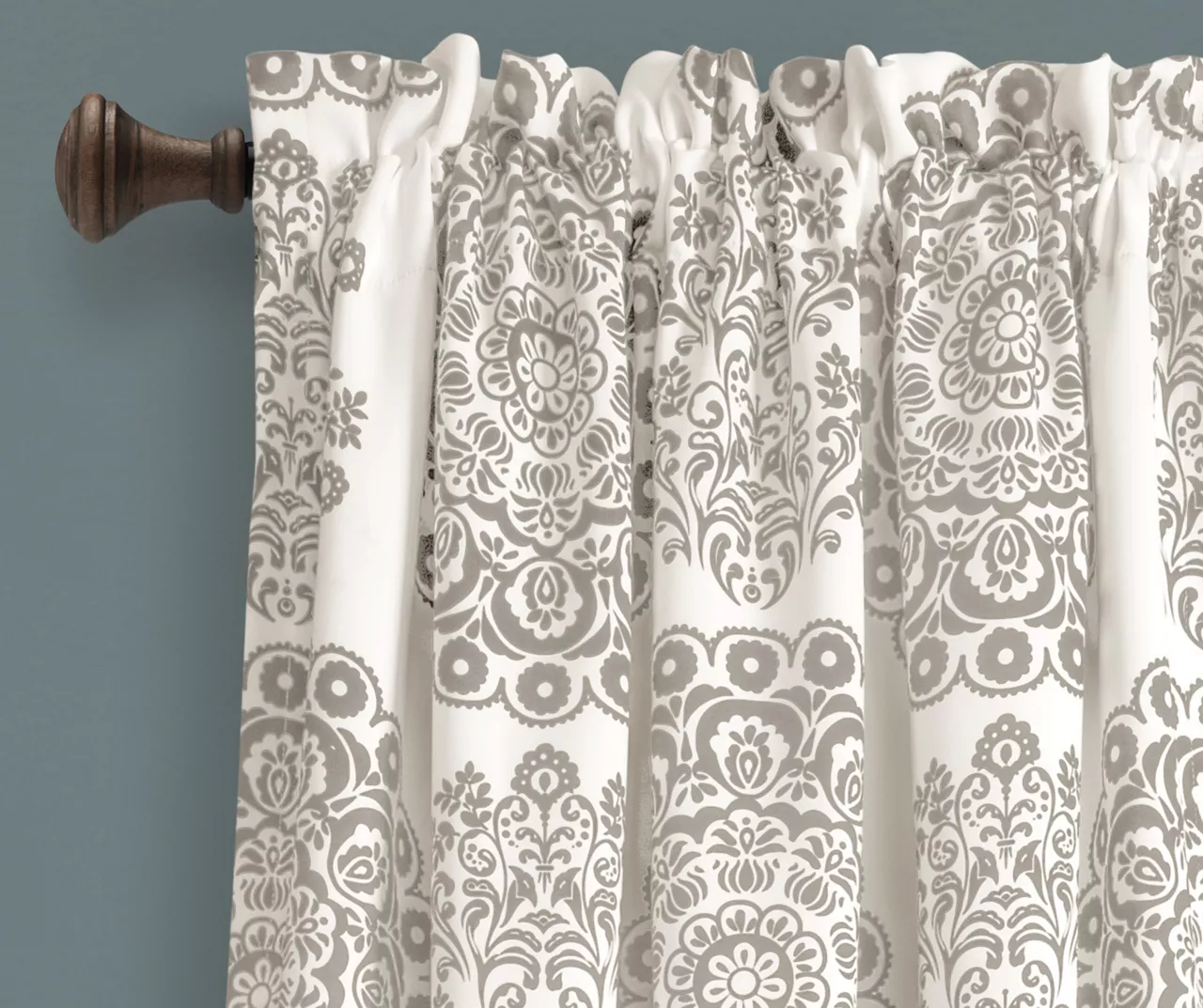 Evelyn Medallion Room-Darkening Rod Pocket Curtain Panel Pair - Image 7