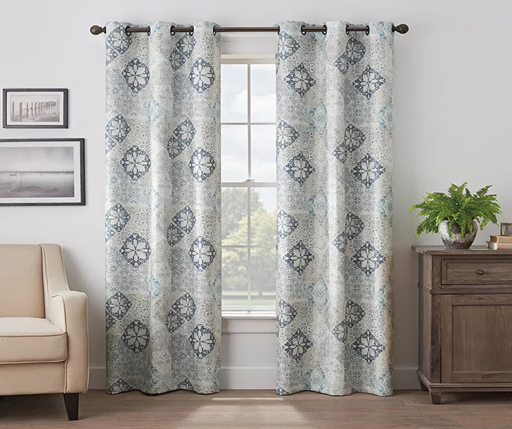 Eclipse Martina Medallion Blackout Grommet Curtain Panel - Image 4