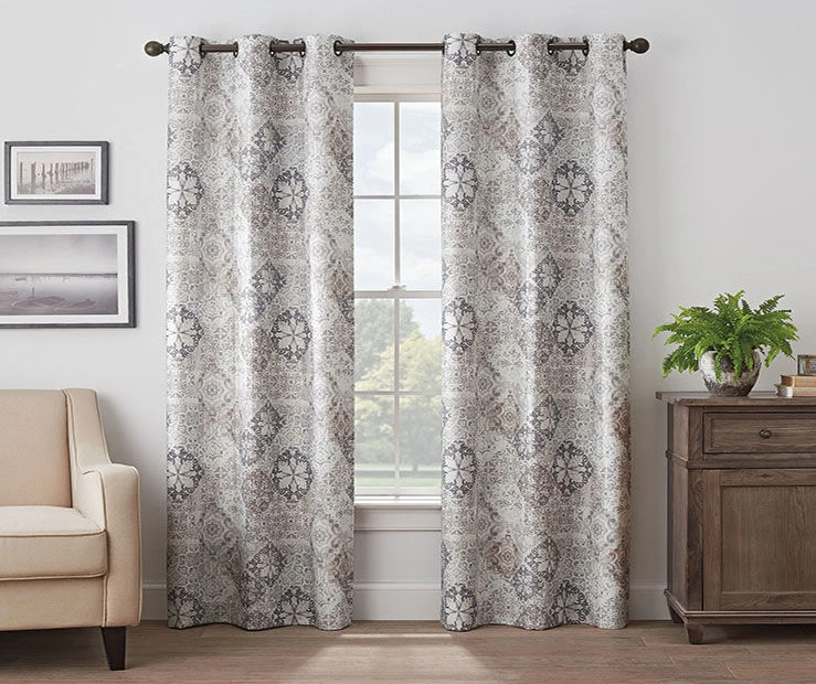 Eclipse Martina Medallion Blackout Grommet Curtain Panel - Image 3