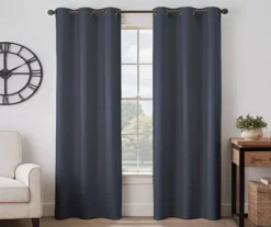 Gabriella Indigo Blackout Grommet Curtain Panel, (63")