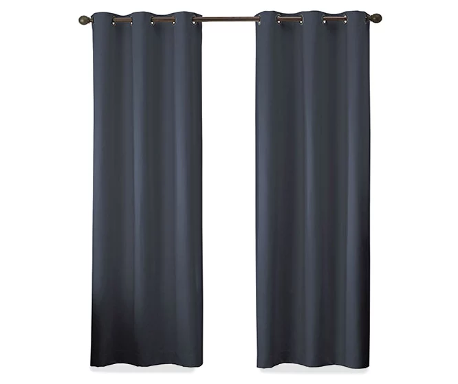 Gabriella Indigo Blackout Grommet Curtain Panel, (63") - Image 4