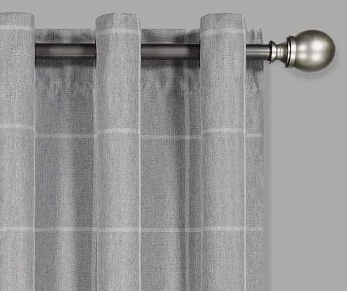 Peconic Gray Blackout Grommet Curtain Panel, (63") - Image 2