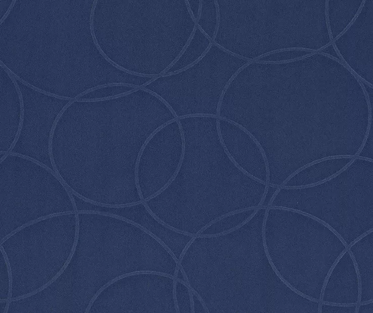 Round & Round Navy Blackout Grommet Curtain Panel, (84") - Image 5