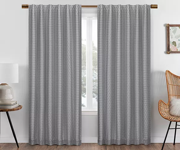 Eclipse Nora Crochet Blackout Rod Pocket Curtain Panel - Image 17