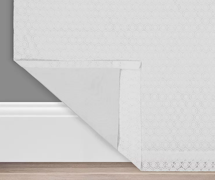 Nora Crochet White Blackout Rod Pocket Curtain Panel, (95") - Image 3