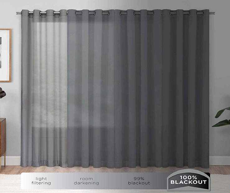 Nora Crochet White Blackout Rod Pocket Curtain Panel, (95") - Image 8