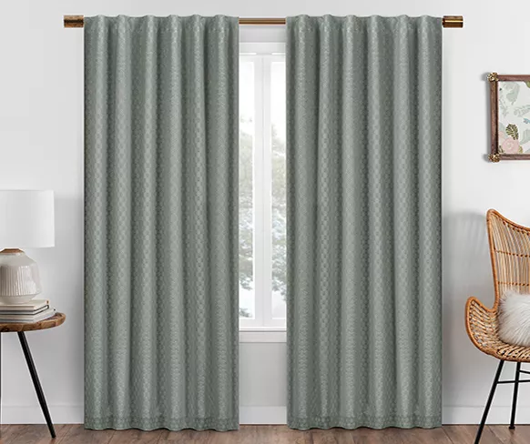 Eclipse Nora Crochet Blackout Rod Pocket Curtain Panel - Image 6