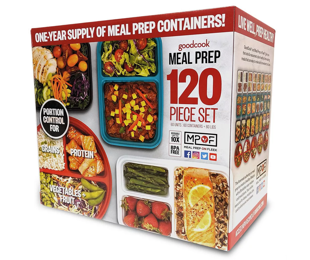 Meal Prep 120-Piece Containers Set