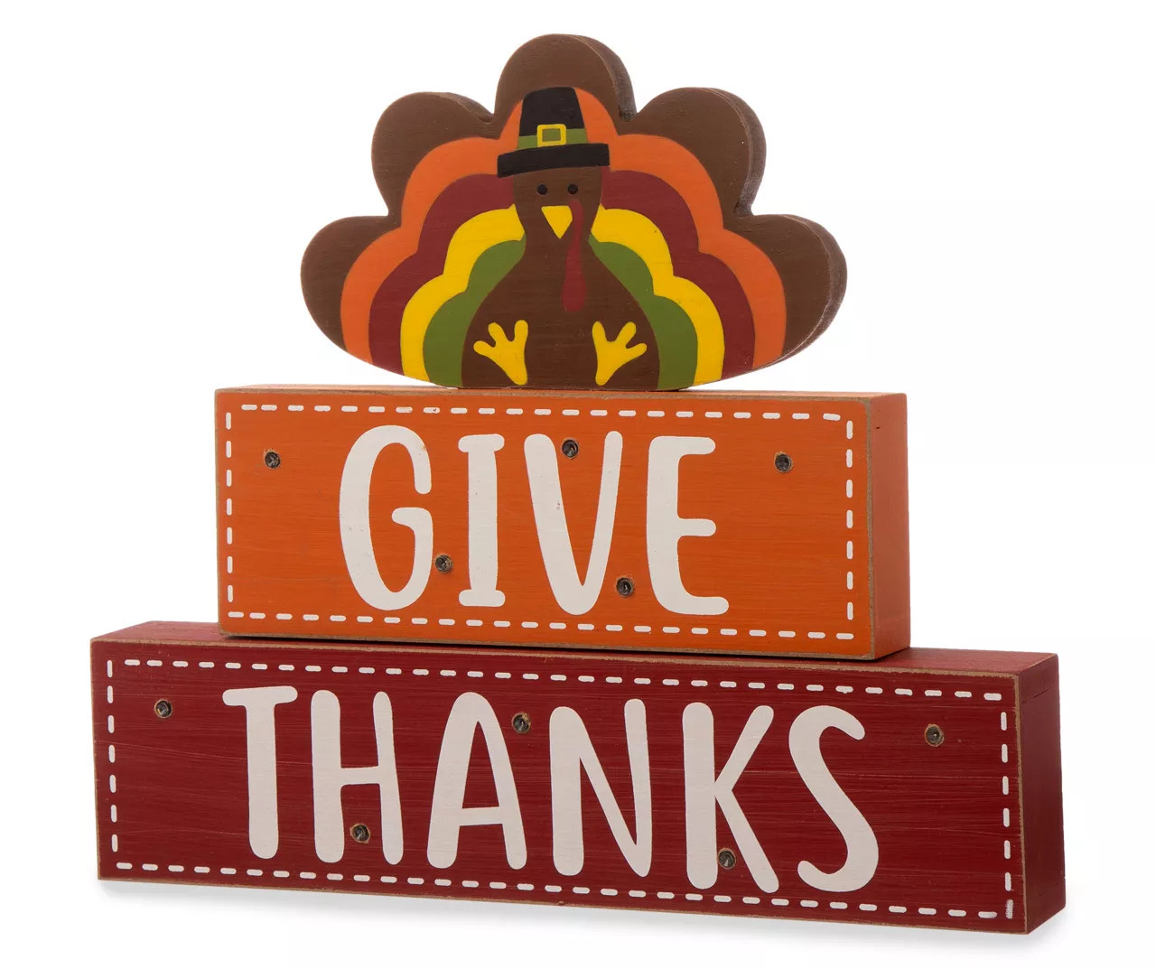 "Give Thanks" LED Block Tabletop Decor - Image 3