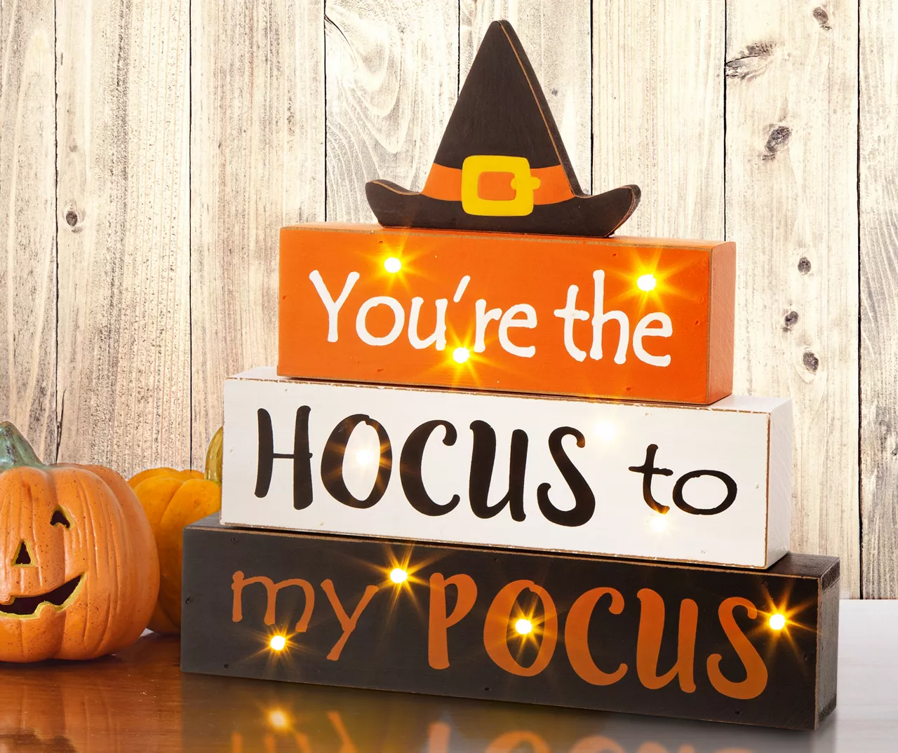 "Hocus To My Pocus" LED Block Tabletop Decor - Image 4