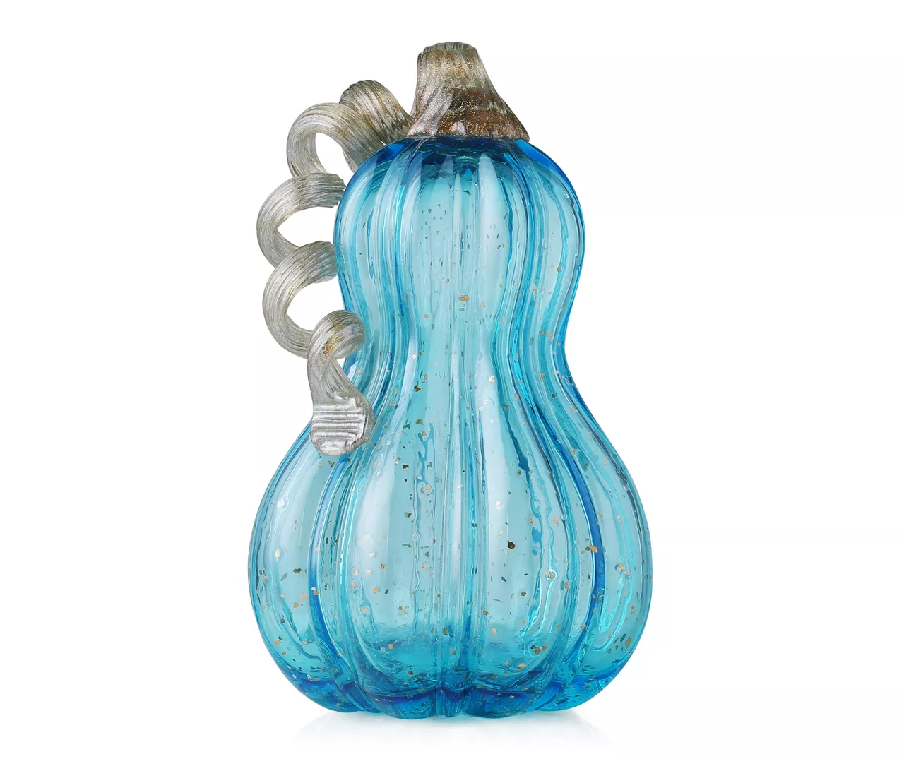 Blue Speckled Glass Gourd