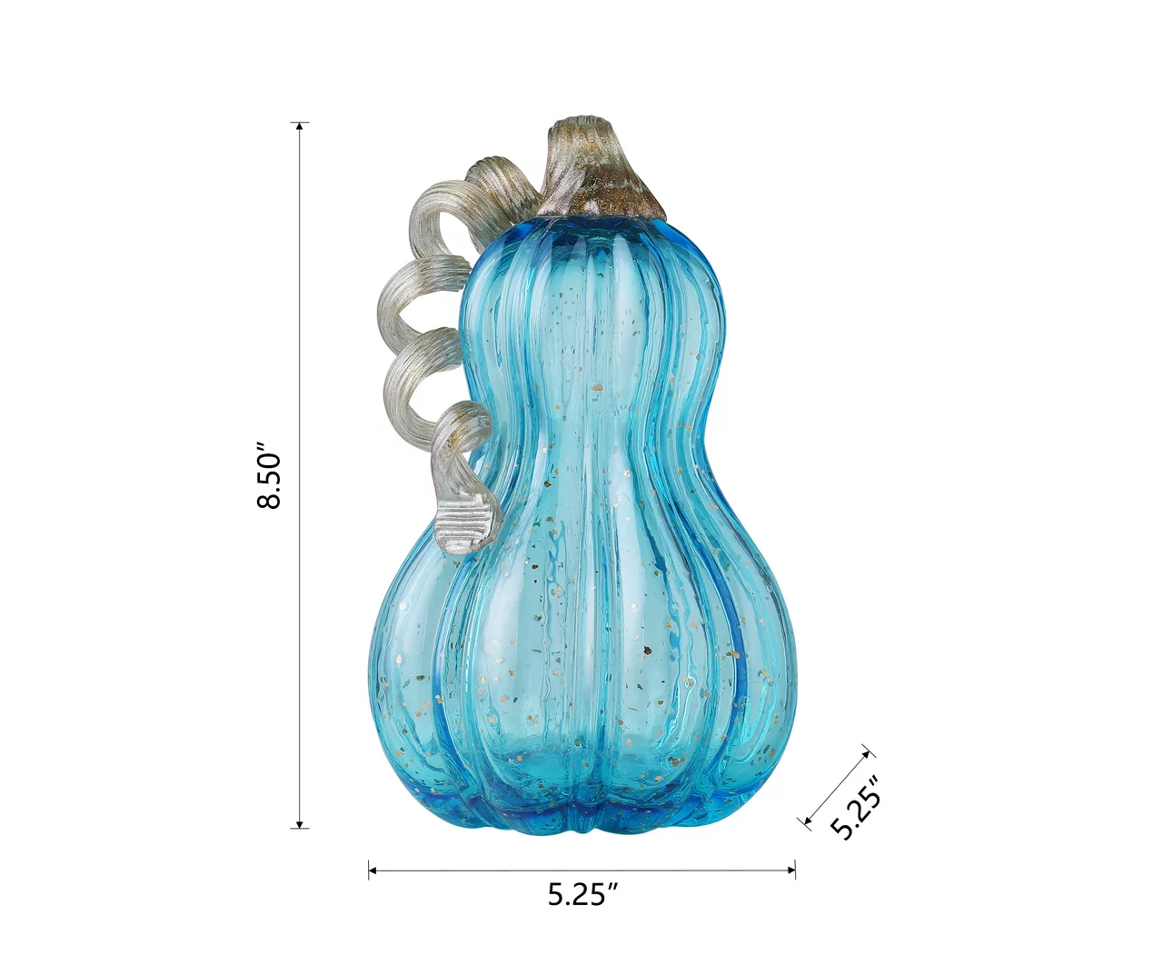 Blue Speckled Glass Gourd - Image 6