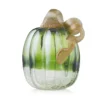 5" Green Crackle Glass Pumpkin