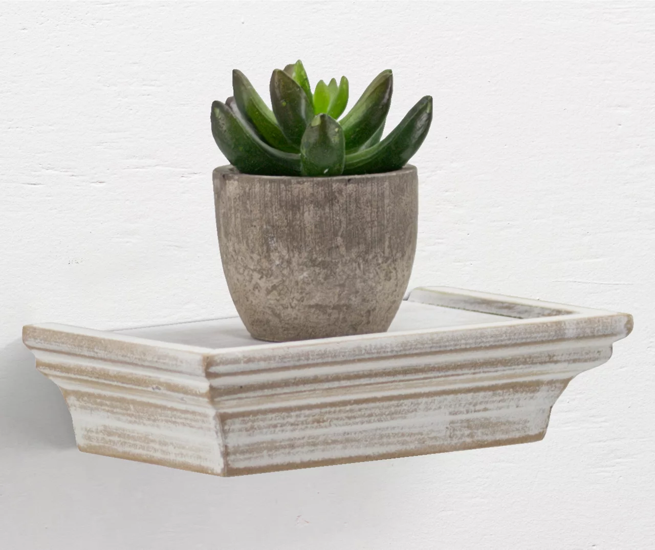 White Crown Molding 4-Piece Floating Shelves Set - Image 3