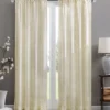 Clarissa Diamond Ivory Sheer Rod Pocket Curtain Panel, (84")