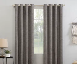 Wilbon Taupe & Cocoa Blackout Curtain Panel, (96")