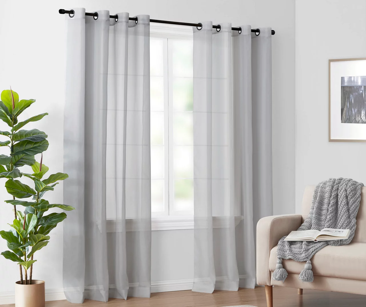 Arm & Hammer Curtain Fresh Sheer Grommet Curtain Panel - Image 10