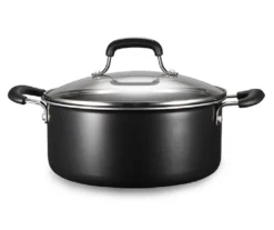 Black 5-Quart Non-Stick Rivet Handle Dutch Oven