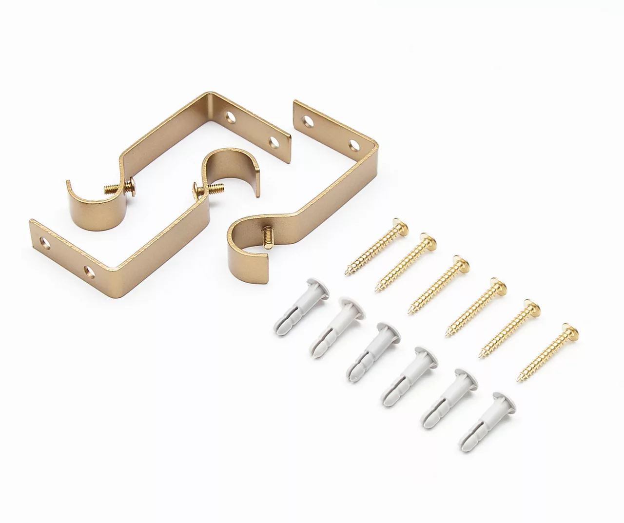 Audrey Burnished Brass 5/8" Steel Decorative Curtain Rod, (36" - 66") - Image 2