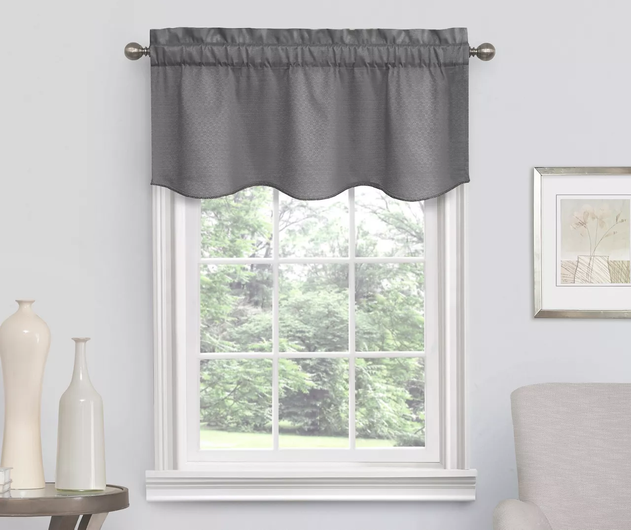 Eclipse Charcoal Canova Room Darkening Thermal Valance - Image 2