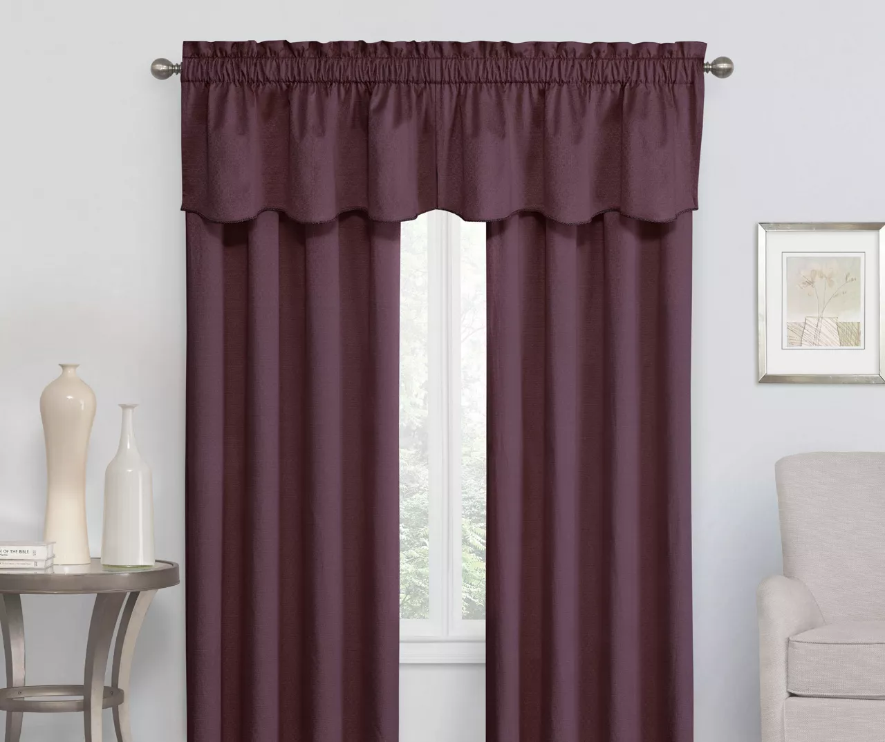 Eclipse Plum Canova Room Darkening Thermal Valance