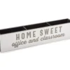 "Home Sweet Office" White & Black 3-Section Pencil Holder Box Plaque