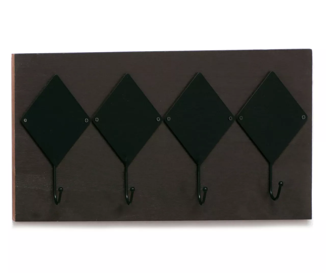 Black Diamond Chalkboard 4-Hook Wall Decor