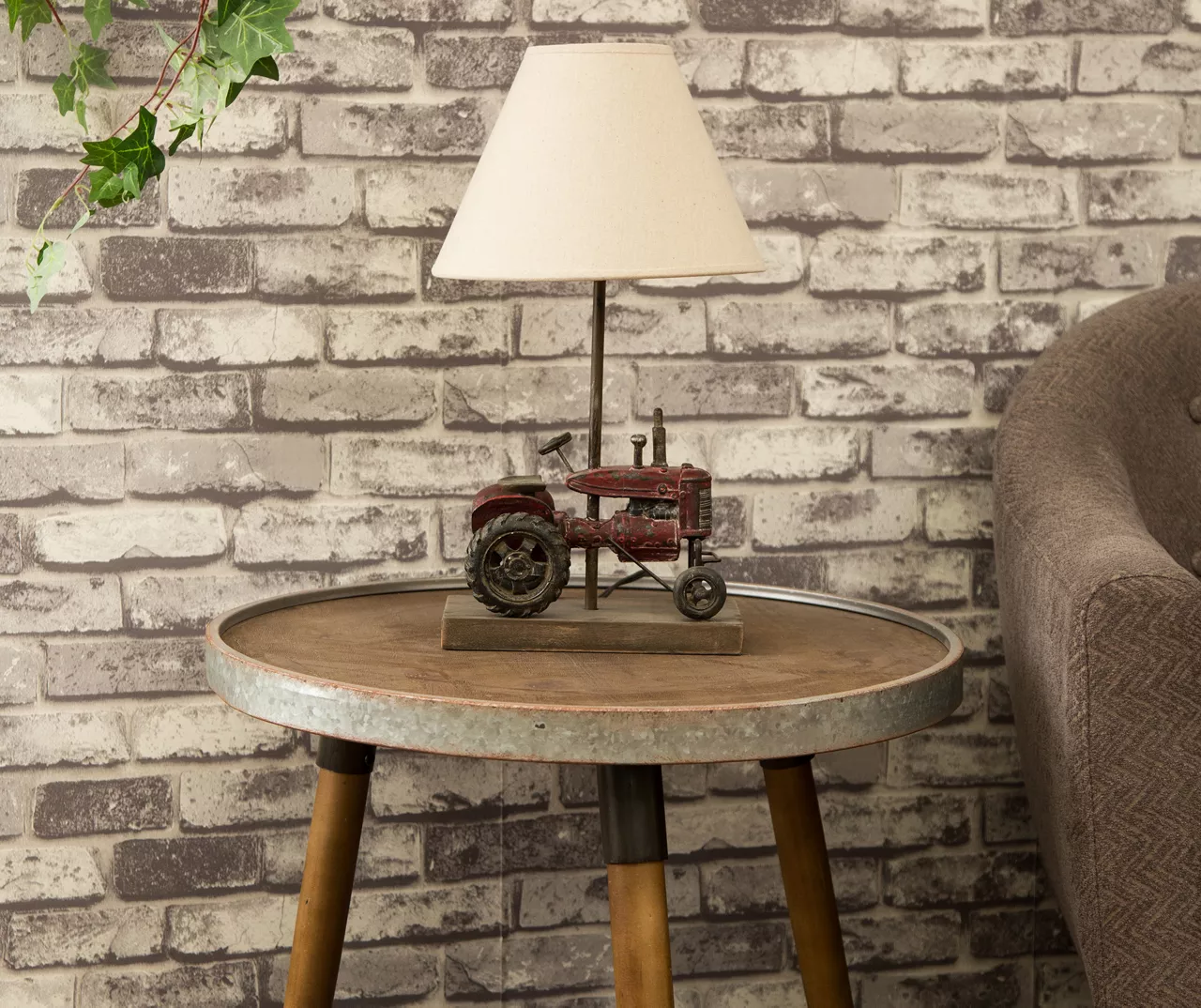 Brown Tractor Truck Table Lamp - Image 2