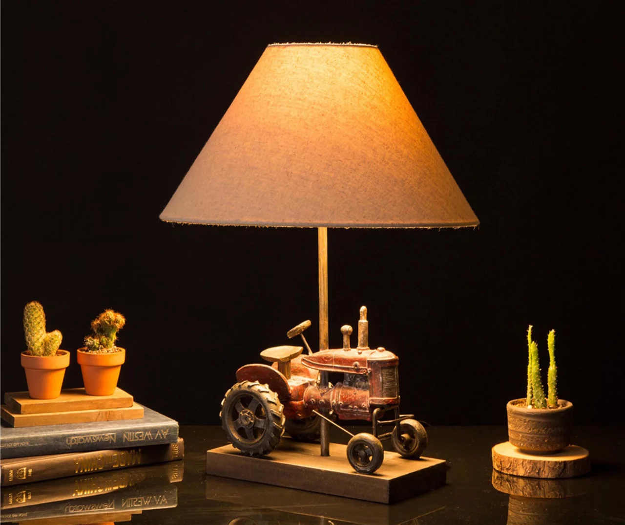 Brown Tractor Truck Table Lamp - Image 5