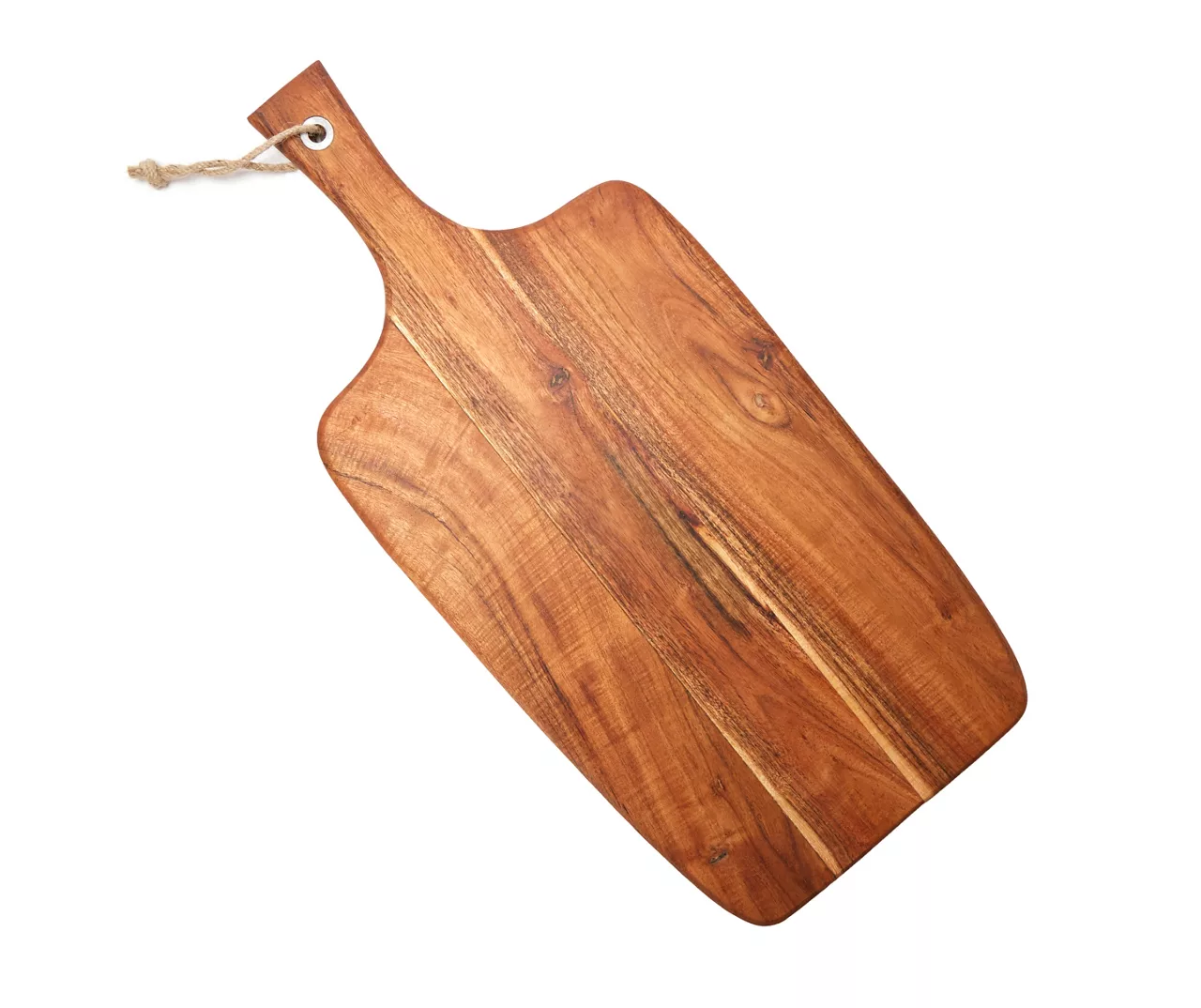 21.5" X 9.5" Acacia Wood Handle Cutting Board