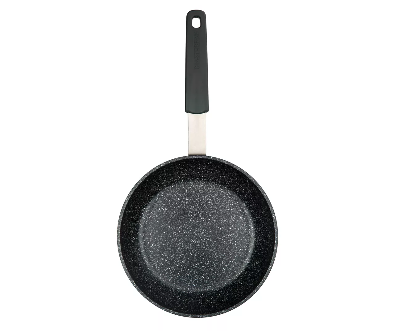 Masterpan 9.5" Black Speckled Non-Stick Aluminum & Stainless Steel Fry Pan - Image 4
