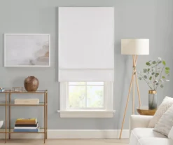 Eclipse Drew White Roman Blackout Shade