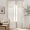 Lucinda Ivory Light-Filtering Ring-Top Valance, (84")