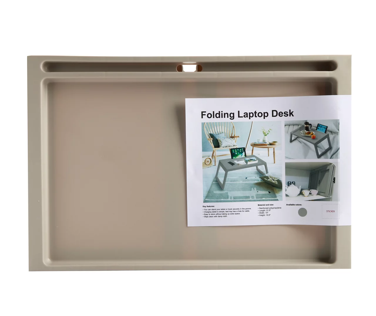 Gray Pumice Folding Lap Desk - Image 3