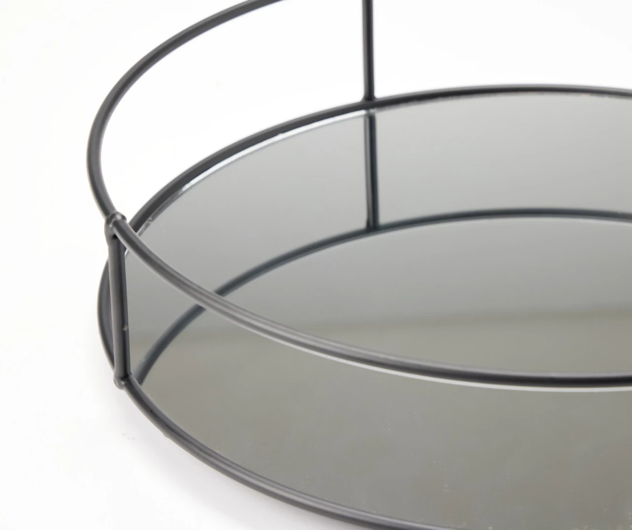 Black Mirrored Round Tray - Image 2