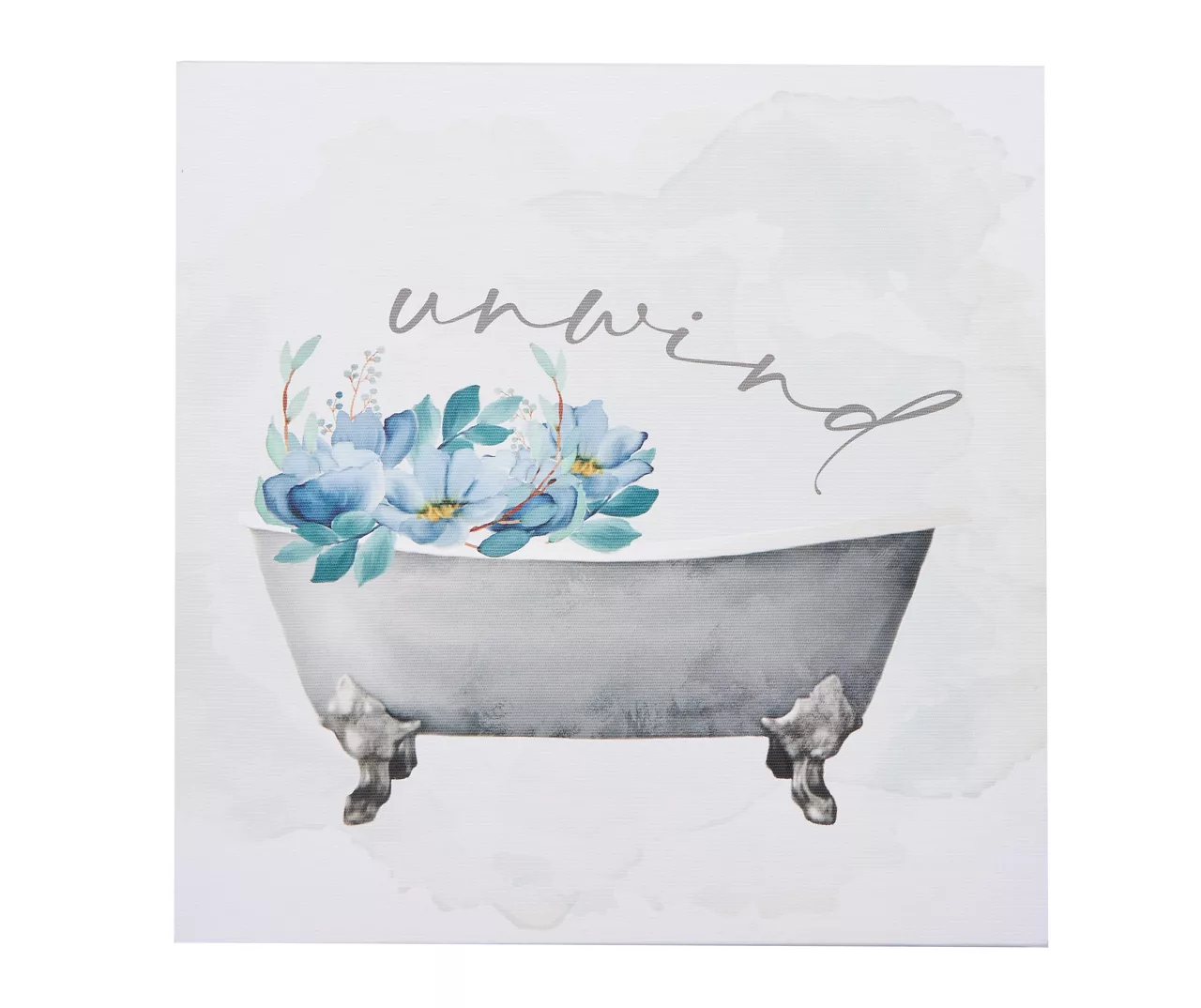 "Unwind" Bathtub Art Canvas, (12" X 12")