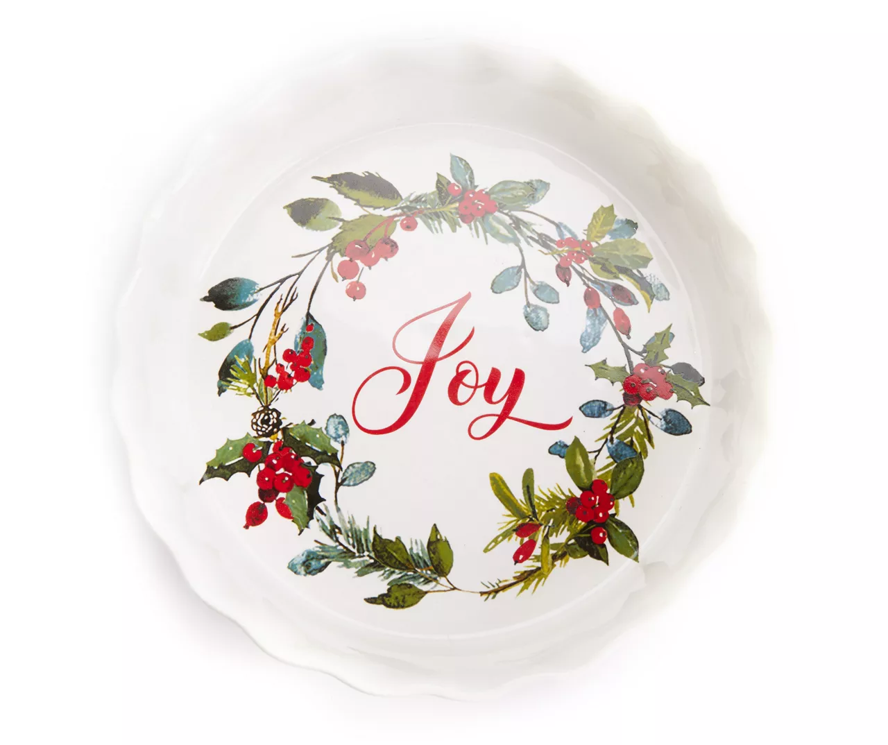 9" Scalloped Ceramic Pie Plate - Image 9