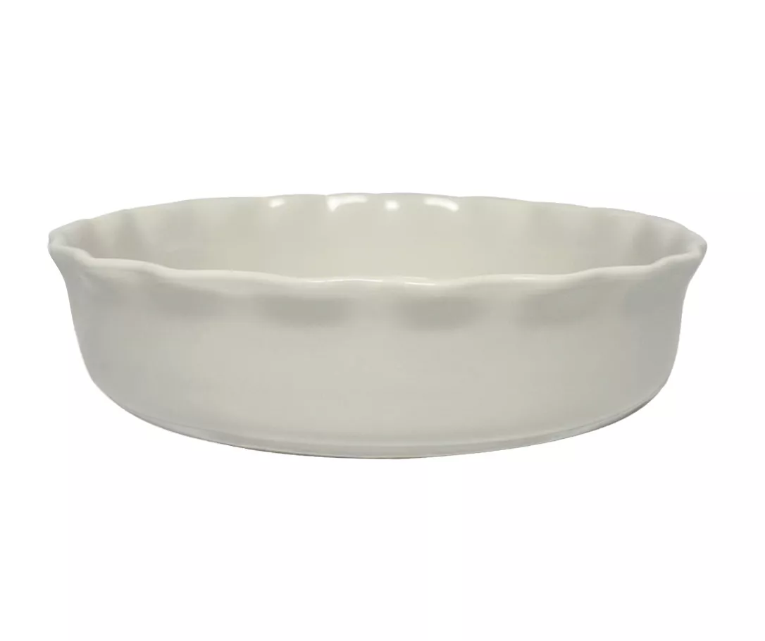 9" Scalloped Ceramic Pie Plate - Image 11