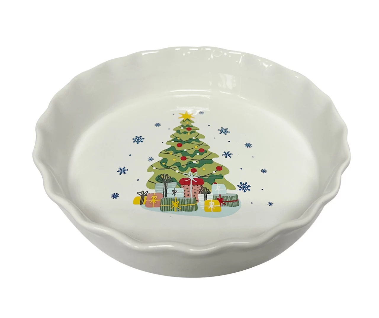 9" Scalloped Ceramic Pie Plate