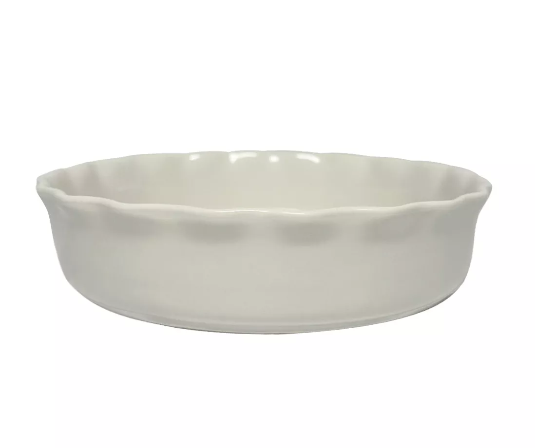 9" Scalloped Ceramic Pie Plate - Image 5