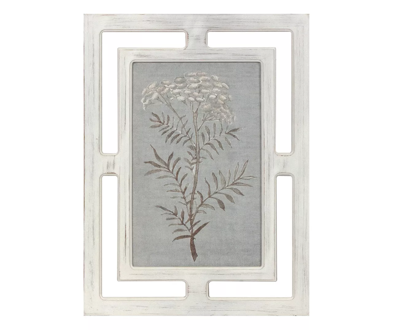 Gray Botanical Cut-Out Border Wall Art, (12" X 15.8")
