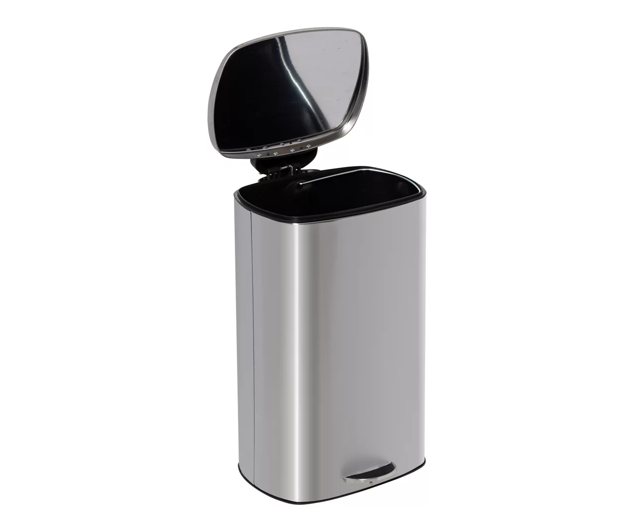 Stainless Steel 10.5-Gal. Rectangular Pedal Soft-Close Trash Can - Image 2