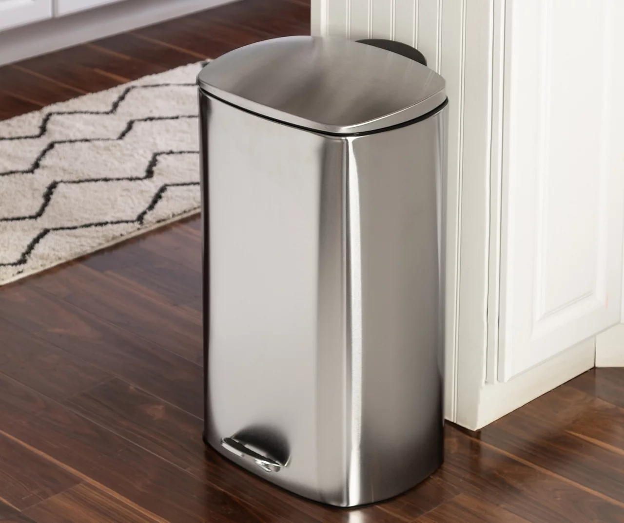 Stainless Steel 10.5-Gal. Rectangular Pedal Soft-Close Trash Can - Image 7