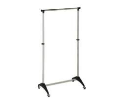 Chrome Adjustable Rolling Garment Rack
