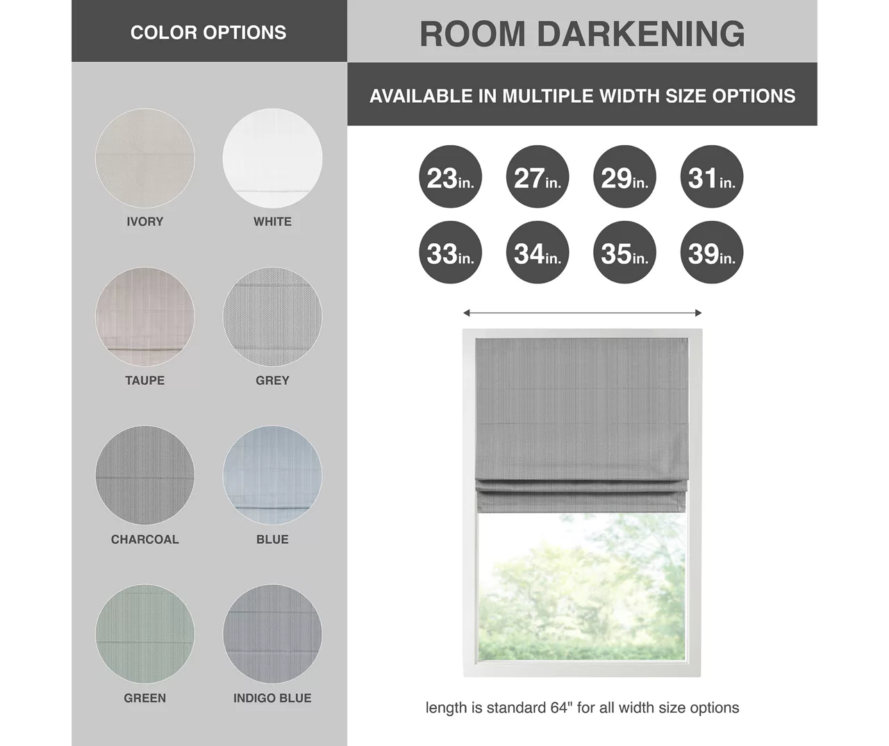 Paxton Room-Darkening Cordless Roman Shade - Image 19